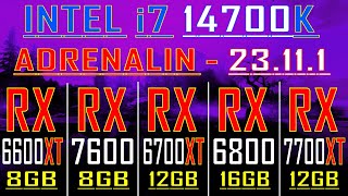 RX 6600XT vs RX 7600 vs RX 6700XT vs RX 6800 vs RX 7700XT  NEW DRIVER  23111 [upl. by Sikko]