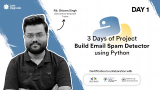 Day 1  Lets Build Email Spam Detector using Python [upl. by Oflodor]