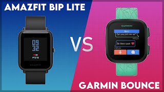 Amazfit Bip Lite vs Garmin Bounce Comparison [upl. by Vanni]