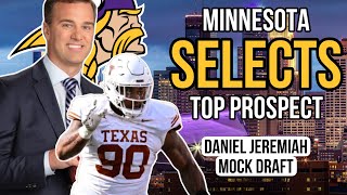 Daniel Jeremiah Mock Draft has the Minnesota Vikings taking Defensive Prospect [upl. by Orlene767]