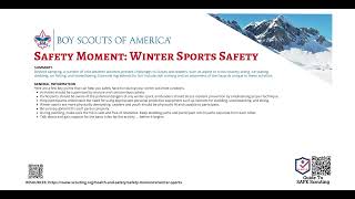 January 2024 Roundtable Safety Moment Winter Sport Safety [upl. by Kcinimod]