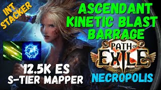 325 POB STier Mapper Ascendant Kinetic Blast  Barrage Build Intelligence Stacker 12k ES PoE [upl. by Riess50]