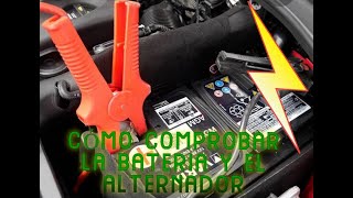 CÓMO COMPROBAR LA BATERÍA Y EL ALTERNADOR CON UN MULTIMETRO [upl. by Erdnaed]