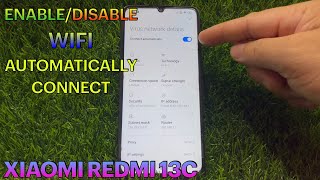 How to Enable or Disable WiFi Automatically Connect on Xiaomi Redmi 13C [upl. by Eaneg]