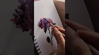 🌸Painting flowers🌸 Day23 artist watercolor watercolorpainting flowers [upl. by Farver]