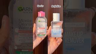 Garnier vs Maybelline makeup remover on waterproof makeup✨🎀 ytshorts ashortaday shortsindia fyp [upl. by Bat959]