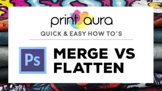 Difference between Merge and Flatten in Photoshop [upl. by Ogdan]