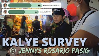 KALYE SURVEY AT JENNYS ROSARIO PASIG  ELECTION 2022  DECEMBER 20 2021 [upl. by Tobie]