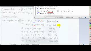 Ejemplo 1  Equivalencias lógicas  Demostración por Leyes [upl. by Weiss]