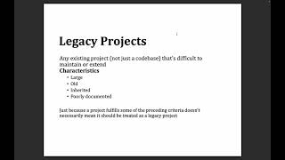 Legacy Projects Legacy Code Legacy Infrastructure Software ReEngineering Urdu4 [upl. by Nosreme]