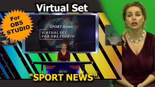 OBS Studio Make your local sport news look like global events with the virtual set quotSport Newsquot [upl. by Nnahoj75]