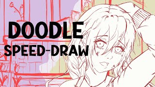 A Doodle Speed Draw Entire Sketching Process with only music [upl. by Eelahc]