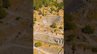 Vertical video Delphi Greece Ruins of the ancient city of Delphi Sunny weather in the morning [upl. by Sheeree308]