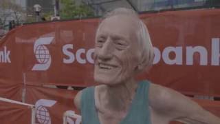 85yearold Ed Whitlock runs sub400 marathon shatters WR [upl. by Feingold109]