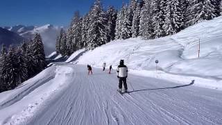 AT  SaalbachHinterglemm  Ski ride from Bründlkopf to Saalbach [upl. by Eiram]