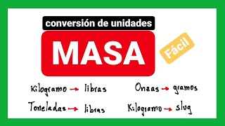 Conversión de unidades de masa 🔩 libras kilogramos toneladas onzas gramos [upl. by Meagan]