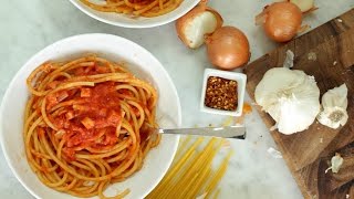 Recipe Classic Pasta Amatriciana Sauce [upl. by Halsy]