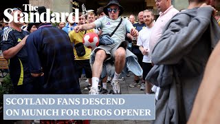 Euro 2024 Scotland fans take over Marienplatz ahead of Germany opener [upl. by Berfield]