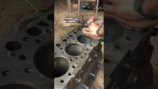 DIY Diesel Engine Block rust cleaning With mud oiling Amazing process viralvideo enginetruck [upl. by Attebasile933]