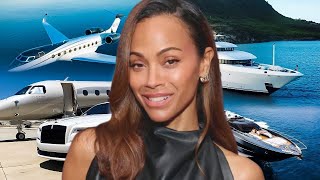 Zoe Saldana Lifestyle  Income HouseNet Worth Car Collection Mansion Private Jet etc [upl. by Ddene410]