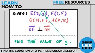 Perpendicular Line Slopes Finding a Missing Coordinate [upl. by Htebirol751]