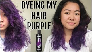 Dyeing Hair Purple  Arctic Fox Purple Rain amp Fading Results [upl. by Caravette33]