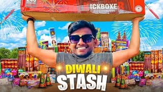 BIGGEST DIWALI STASH 2024 😱  Diwali Night Full Fun And Crackers Brusting 2024  Saurya SK [upl. by Aihseyk]