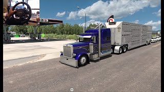 Custom Peterbilt 379 C15 Engine Driving with Moza R9 RSv2 Wheel  JBX Graphics  ATS [upl. by Elpmid470]