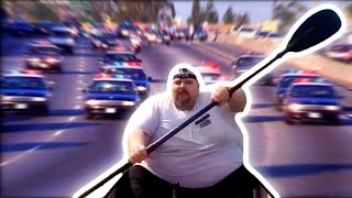 Fat Guy Singing Moana In A Canoe Police Chase [upl. by Orose425]