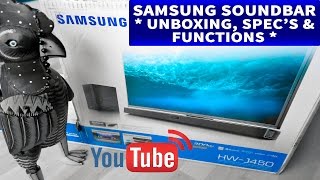 Samsung Soundbar HWJ450 Unboxing Specs amp Functions Ruby Rock YouTube 24 [upl. by Barbuto]