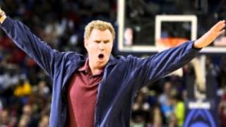 Will Ferrell Hits Cheerleader With Basketball At Pelicans [upl. by Ivo]