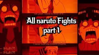 Naruto All fights compilation in chronological order  Part 1 [upl. by Atilol]