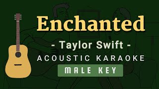 Enchanted  Taylor SwiftTaylors Version Acoustic Karaoke  Male Key [upl. by Pegasus385]