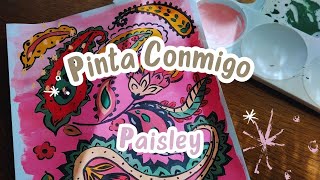 Paint with me Diseños Paisley para Estampación Textil con Gouache [upl. by Godden]