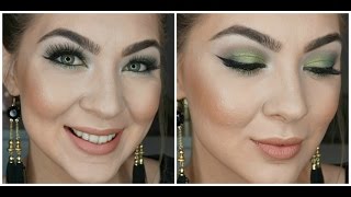 Grüner Lidschatten Tutorial  Grünes Augen Make Up [upl. by Molahs]