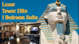 Luxor Las Vegas  2024 Luxor Tower Elite One Bedroom Suite Room Tour  Luxor Las Vegas Room Tour [upl. by Ruder]