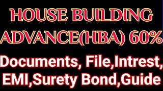 HBA  HOUSE BUILDING ADVANCE ALL GOVT EMPLOYEES HOME LOAN [upl. by Ennirak]