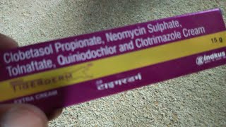 Clobetasol Propionate Neomycin Sulphate Tolnaftate Quiniodochlor and Clotrimazole Cream Tigerdrem [upl. by Dacey]