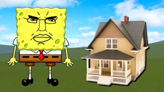 SPONGEBOB NPC IS TERRIFYING 😱  Garrys mod Sandbox [upl. by Easton]