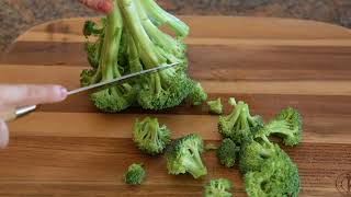 Basic Kitchen Skills How To Cut Broccoli Florets [upl. by Meeka]