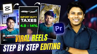 Viral Reels Editing  Step by Step Editing Tutorial  Premiere Pro Editing tutorial [upl. by Mcbride]