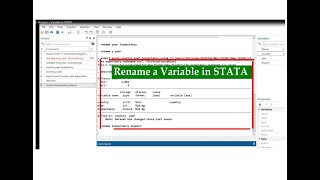 5 How to Rename a Variable in STATA [upl. by Eirojram272]