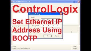 AllenBradley 1756ENT2T  Setting Up IP Address Using BOOTP Tool [upl. by Haleelahk]