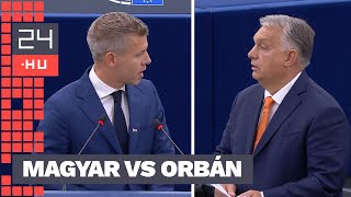 Magyar „Mindketten tudjuk hogy vége van” Orbán „A saját hazáját támadja”  videón az EPvita [upl. by Selina]