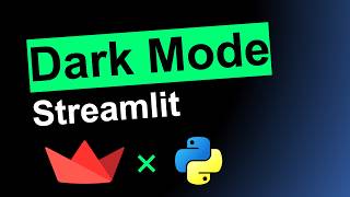 How to add Custom Themes and Dark Mode to Streamlit Web Apps [upl. by Assiluj135]