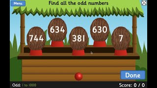 Coconut Odd or Even  Topmarks Primary KS2 Mental Maths Game [upl. by Bolte]