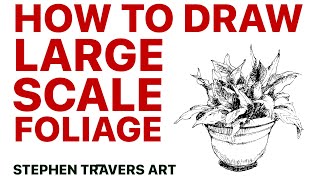 How to Draw Large Scale Foliage [upl. by Nahbois]