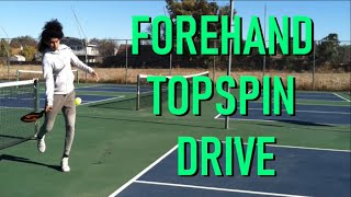 Forehand Topspin Drive Tutorial  How To Top Spin In Pickleball [upl. by Tilden]