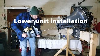 DIY lower unit installation  Yamaha 6 8 99HP 4stroke outboard  FT8  EPS3 2002  2014 [upl. by Monteith]