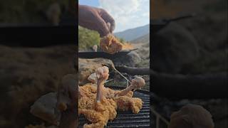 Fried chicken shoulder by the river food outdoorcooking outdoor cooking asmr [upl. by Kidd]